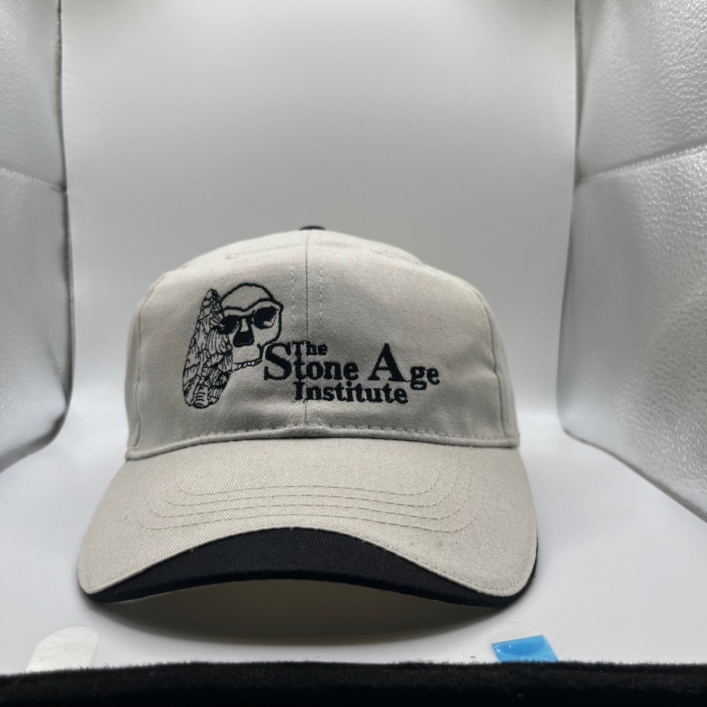Vintage Hit Wear Baseball Cap Mens OSFM Tan Stone Age Institute Embroidered Hat